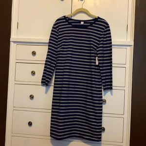 Old Navy fitted dress, navy blue